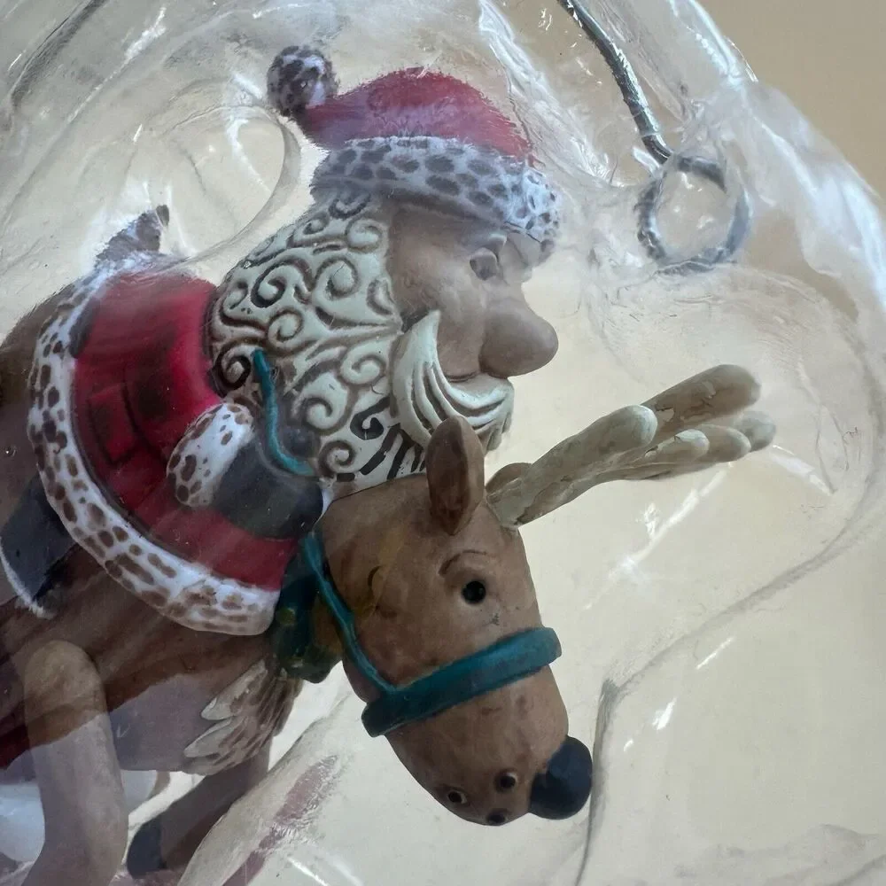 2022 Hallmark Keepsake Christmas Ornament‎ Giddy Up Santa Claus on a Reindeer